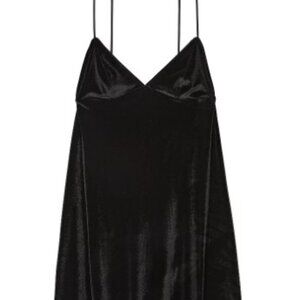 NWOT Victoria's Secret  Black Velvet Slip Dress